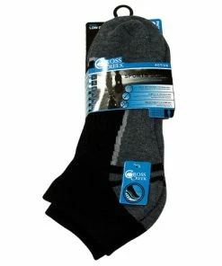 Cross Creek Anklet 2PK Socks - Black/Grey