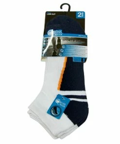 Cross Creek Anklet 2PK Socks - White/Navy