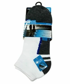 Cross Creek Anklet 2PK Socks - White/Grey