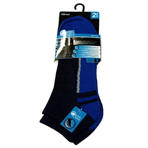 Cross Creek Anklet 2PK Socks - Navy/Royal
