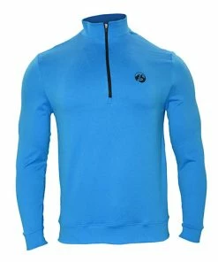 Cross Creek 1/4 Zip Windbreaker Text - Blue CCW4
