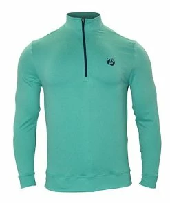 Cross Creek 1/4 Zip Windbreaker Text - Green CCW5