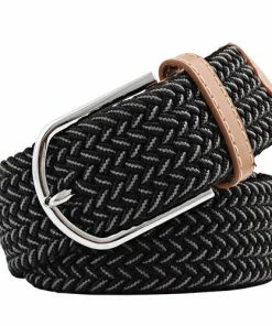 Cross Creek Weave Belt - Black/White