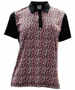Cross Creek Abstract Ladies Shirt CCL109 - Black