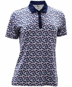 Cross Creek Palm Ladies Shirt CCL110 - Pink/Navy