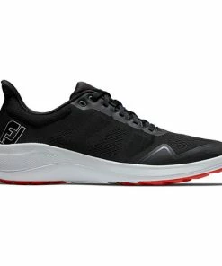 FootJoy Flex Athletic Golf Shoes - Black/White/Red 56141