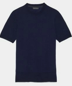 MERINO WOOL EASY CARE SHORT SLEEVE SWEATER