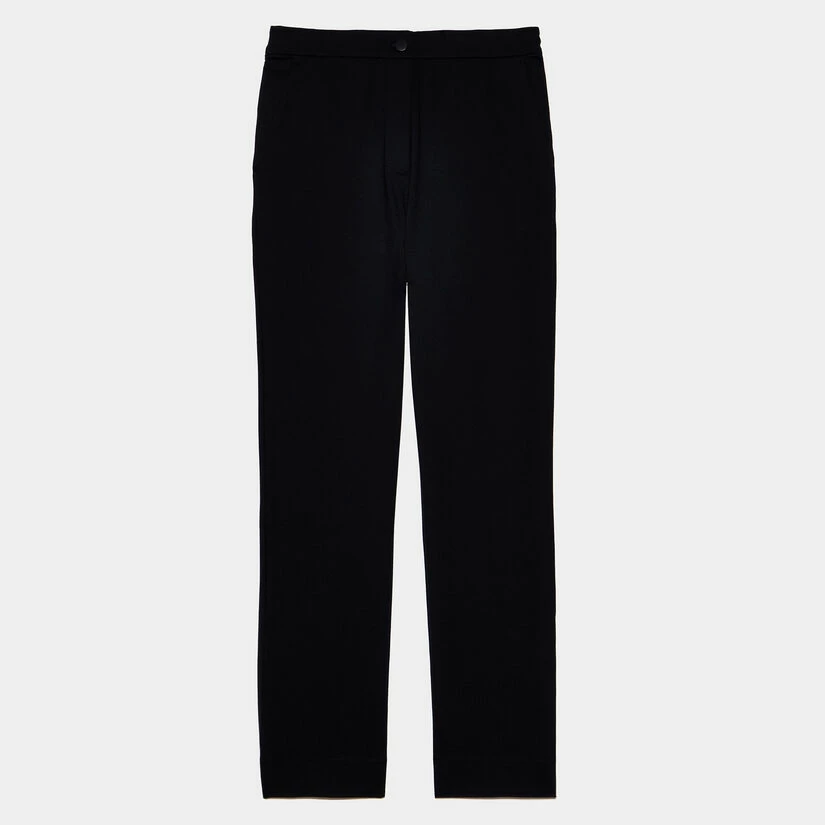 DOUBLE KNIT CIGARETTE HIGH RISE STRETCH TROUSER