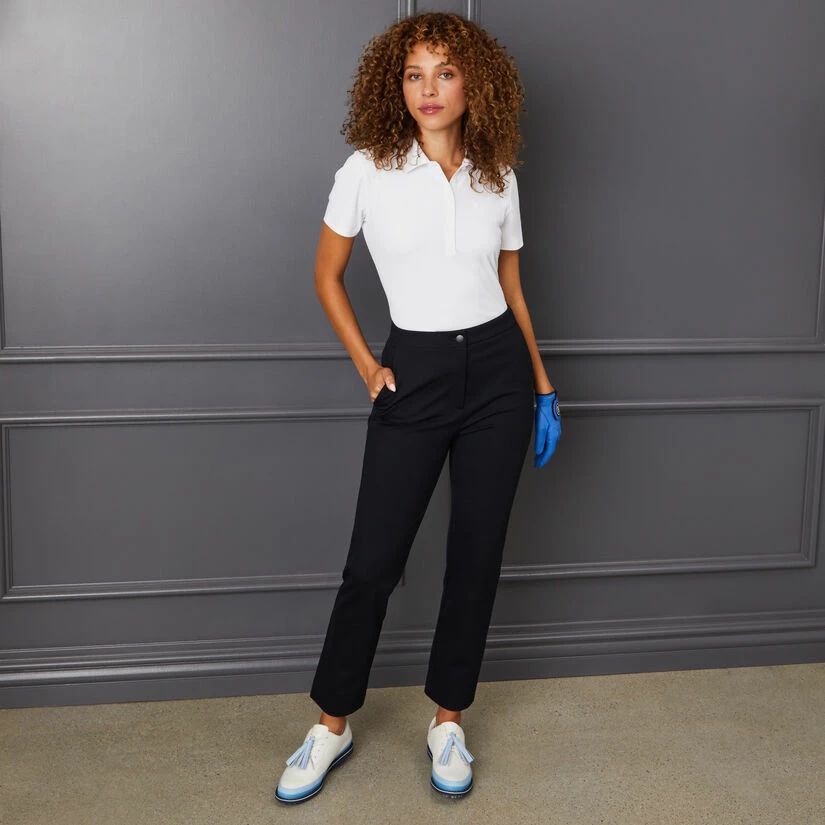 DOUBLE KNIT CIGARETTE HIGH RISE STRETCH TROUSER - Image 2