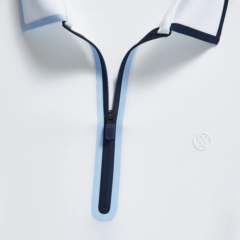 CONTRAST NYLON QUARTER ZIP SLEEVELESS POLO DRESS - Image 6