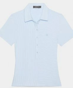 MIXED STRIPE TECH JERSEY POLO