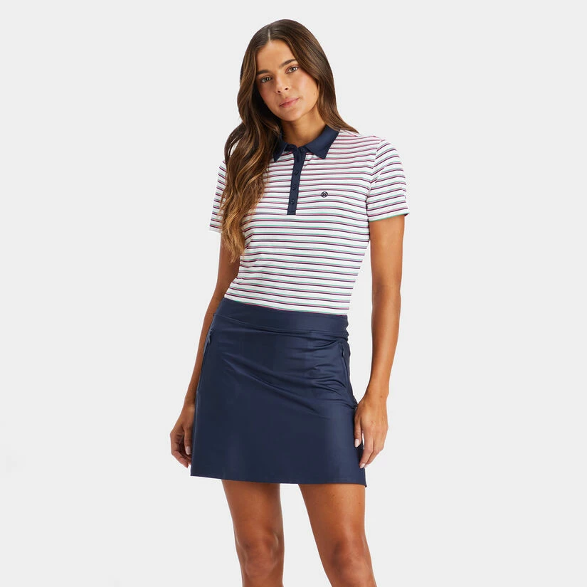 PERFORATED STRIPE TECH JERSEY POLO - Image 3