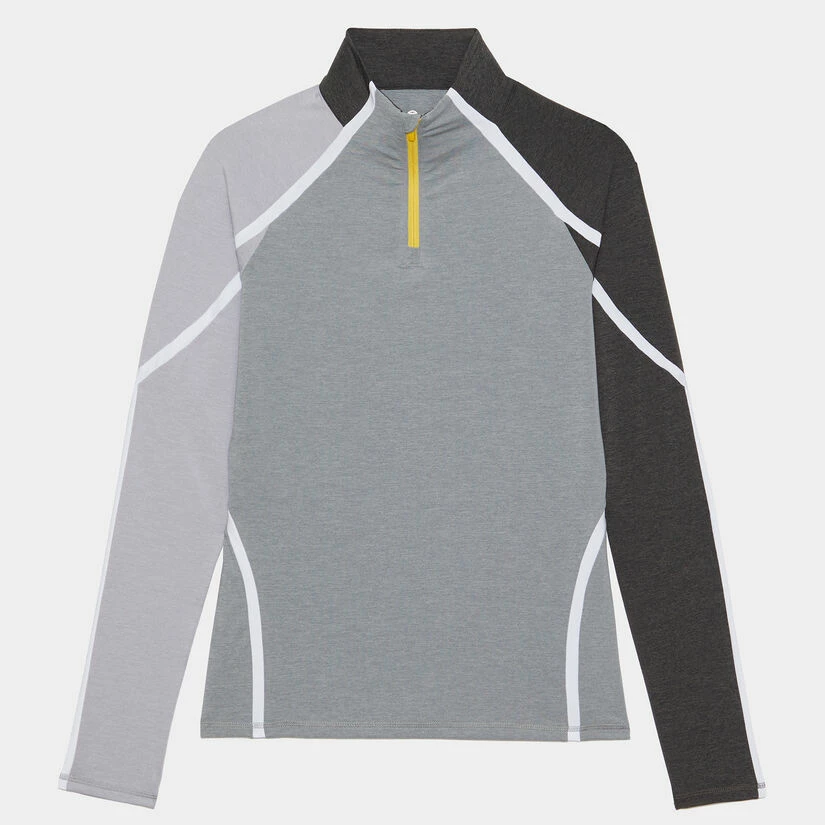 COLOUR BLOCK TECH JERSEY QUARTER ZIP MID LAYER
