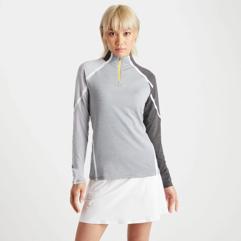 COLOUR BLOCK TECH JERSEY QUARTER ZIP MID LAYER - Image 3