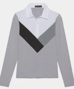 MULTI V TECH JERSEY LONG SLEEVE POLO