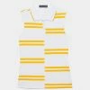 OFFSET STRIPE TECH PIQUÉ SLEEVELESS POLO