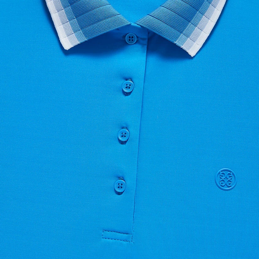 PLEATED COLLAR SILKY TECH NYLON SLEEVELESS POLO - Image 6