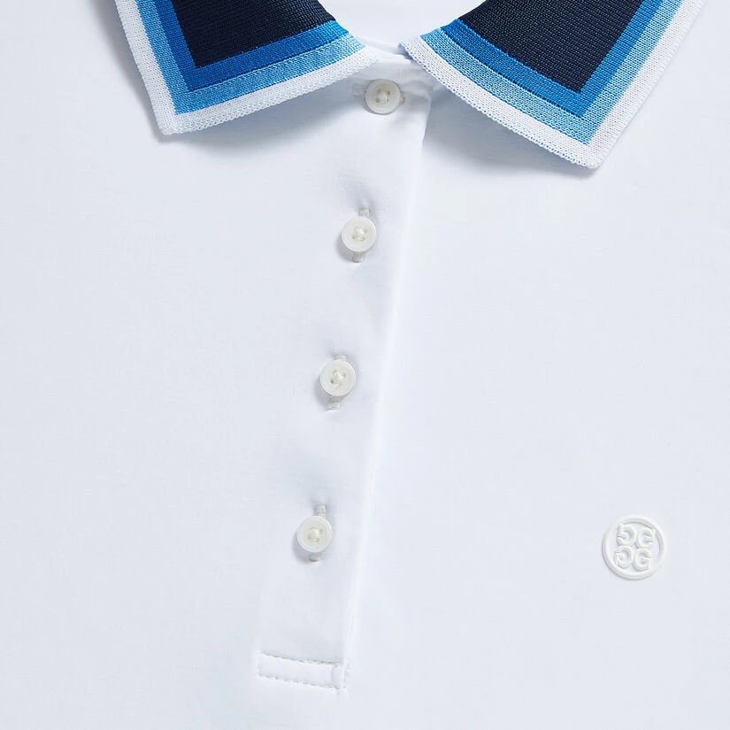 GRADIENT COLLAR SILKY TECH NYLON SLEEVELESS POLO - Image 6