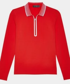 FEATHERWEIGHT SILKY TECH NYLON QUARTER ZIP POLO