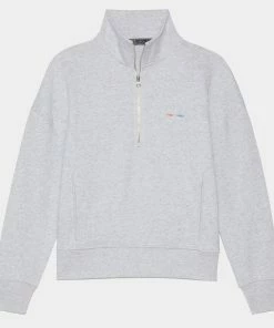 I HATE GOLF' BOXY FRENCH TERRY QUARTER ZIP PULLOVER