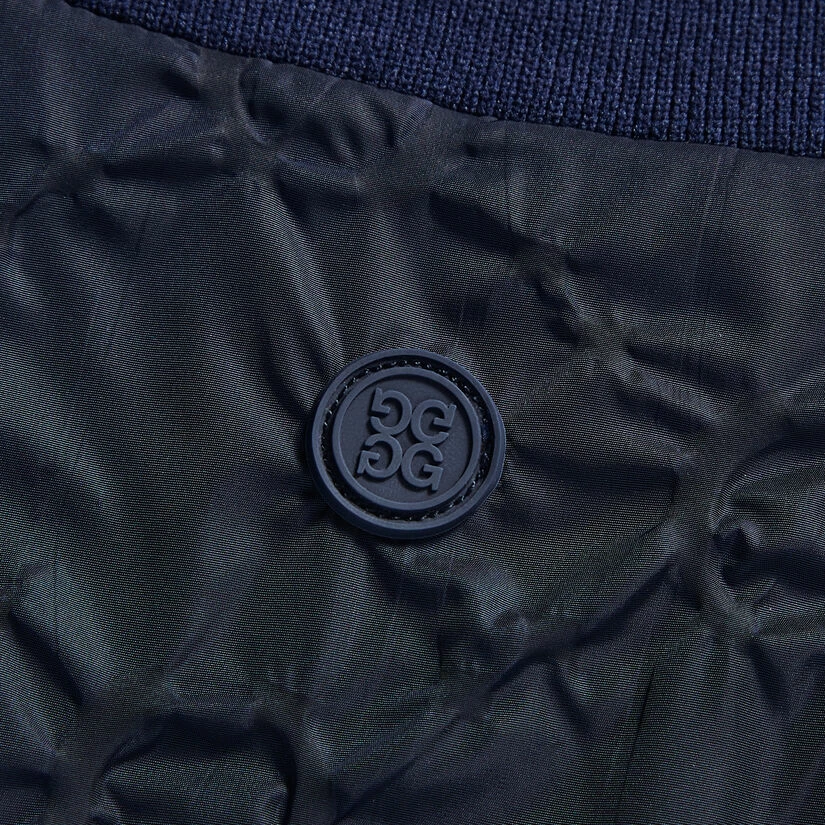 RIB COLLAR EMBOSSED BOMBER JACKET - Image 6