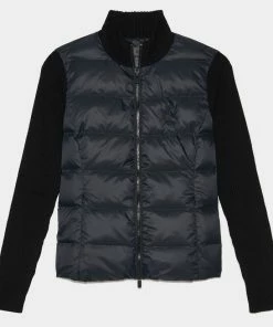 HYBRID QUILTED NYLON KNIT JACKET