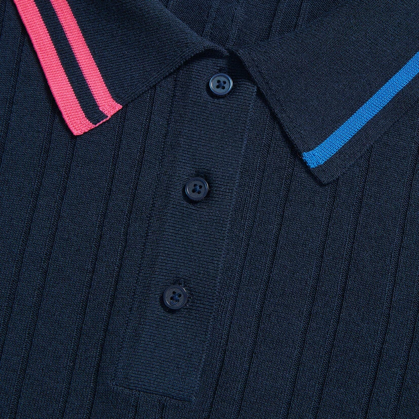 CONTRAST COLLAR RIB COTTON BLEND POLO - Image 6