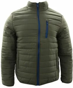 Pravo Classic PUFFER Jacket - Grey/Blue Zip