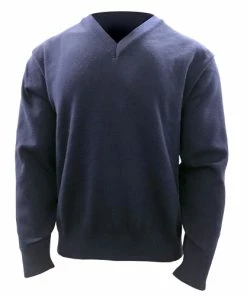 Filo Plain V-Neck Jersey - Navy